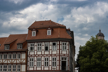 historic old town of the university town of goettingen in lower saxony, germany