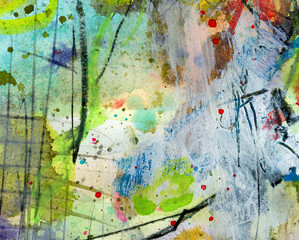 Detail of modern abstract mixed media art