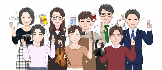 いろいろな趣味を持つ人