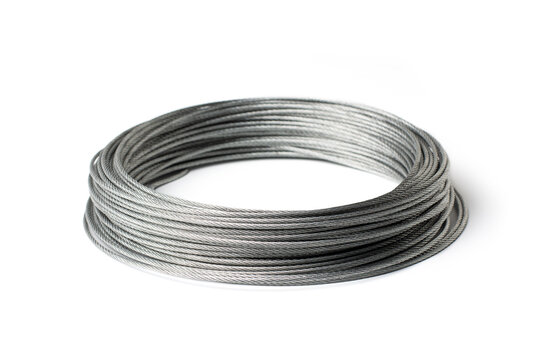 wire rope isolated on white background. object picture for graphic designer