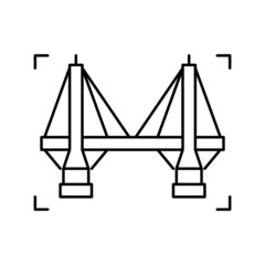 bridge modeling line icon vector illustration sign