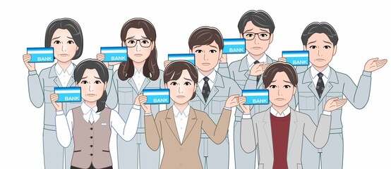 工場で働く人々