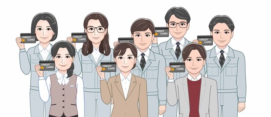 工場で働く人々