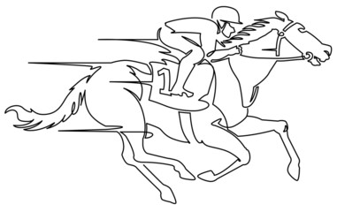 競馬-一筆書き白ベース