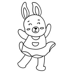 Bunny Rabbit in love outline design-SVG illustration for web, wedsite, application, presentation, Graphics design, branding, etc.