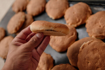 Artisanal corn bread made in the mountains of Peru