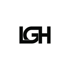 lgh letter original monogram logo design