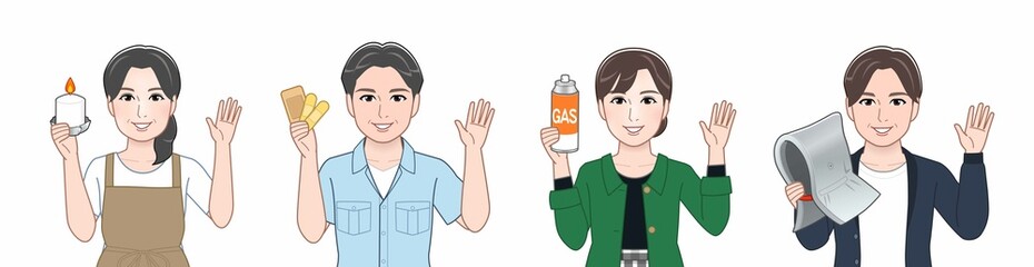 一般の人4人