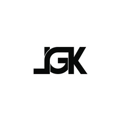 lgk letter original monogram logo design