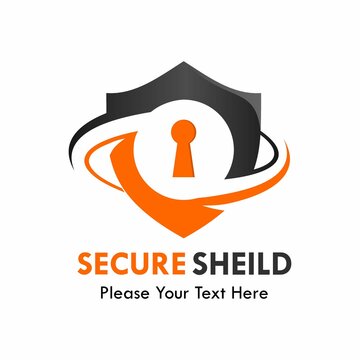 secure shield logo template illustration