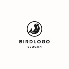 Bird logo icon flat design template