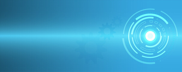 Blue circle technology abstract technology innovation concept vector background and glowing light with some Elements of this image panorama