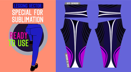 fitness leggings pants vector with mold and ready to usE