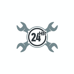 illustration of auto mechanic, vector art.