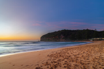 Orange glow sunrise seascape