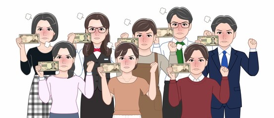 お酒を持っている人々