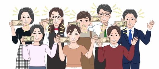 お酒を持っている人々