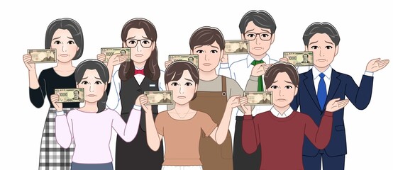 お酒を持っている人々