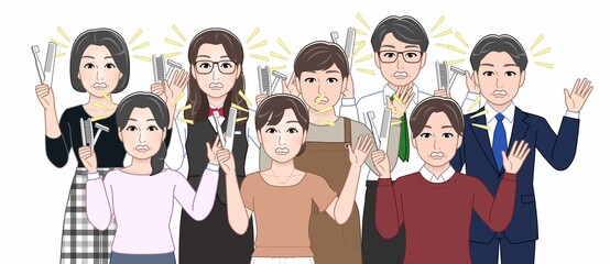 お酒を持っている人々