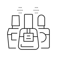 nail polish line icon vector illustration