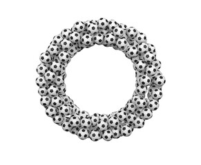 Soccer / Foot Ball Themed Font Letter O