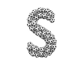 Soccer / Foot Ball Themed Font Letter S