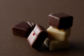 美味しそうな沢山のチョコレート