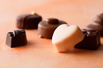 美味しそうな沢山のチョコレート