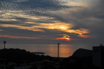 Naklejka premium 北海道の夕方