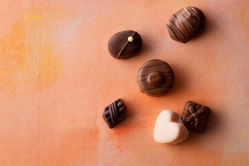 美味しそうな沢山のチョコレート