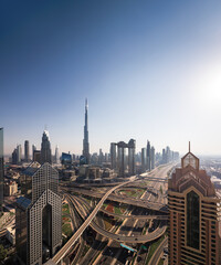 Fototapeta na wymiar City Skyline and cityscape in Dubai.