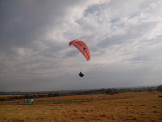 paraglider in the sky