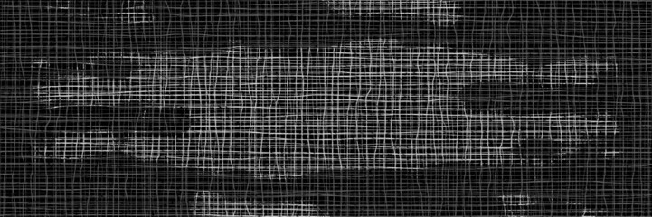 Texture of burlap, canvas. Dark vector background, banner. Old woven fabric.