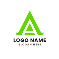 Letter A Abstract Modern simple logo design