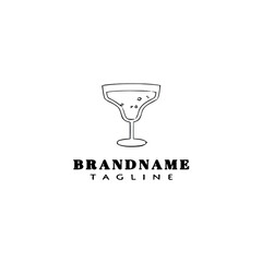 fresh drinks cute logo template icon design black isolated vector illustration