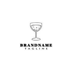 fresh drinks cartoon logo template icon design black cute vector illustration