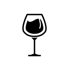 Wine Glass Icon Vector Illustration Design