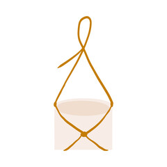 Hand drawn hanging pot decoration