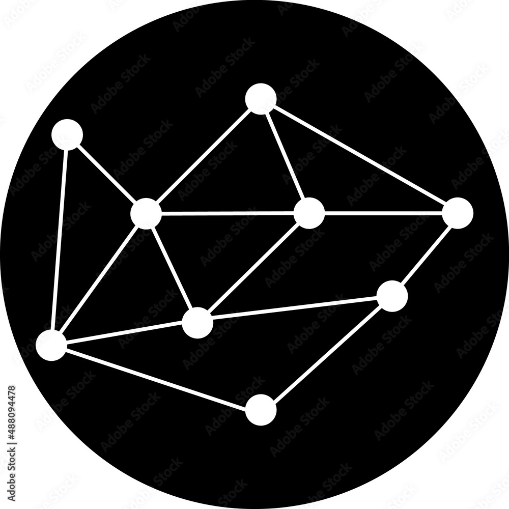 Poster connection icon vector illustration in circle..eps