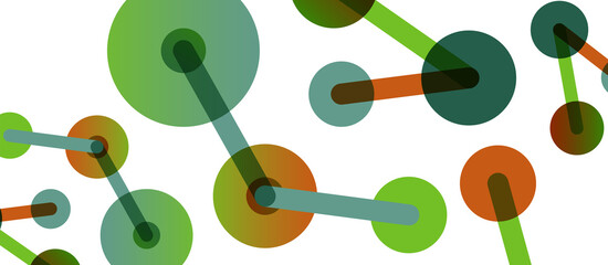 Line points connections geometric abstract background. Circles connected by lines. Trendy techno business template for wallpaper, banner, background or landing