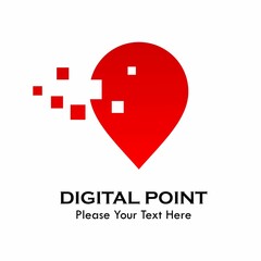 Obraz premium Digital point logo template illustration