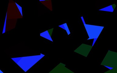 Dark Multicolor vector texture with colorful hexagons.