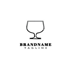 glass logo cartoon icon isolated vector illustration