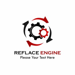 Obraz premium Replace engine logo template illustration