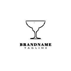 glasses logo cartoon cute black icon isolated vector illustration