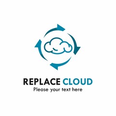 Replace cloud logo template illustration
