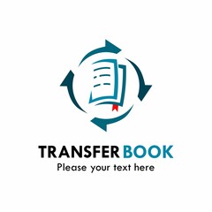 Transfer book logo template illustration