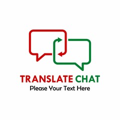 Chat translate logo template illustration