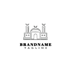 Obraz premium mosque logo icon design template vector illustration