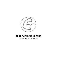 Obraz premium muscle logo icon design template vector illustration